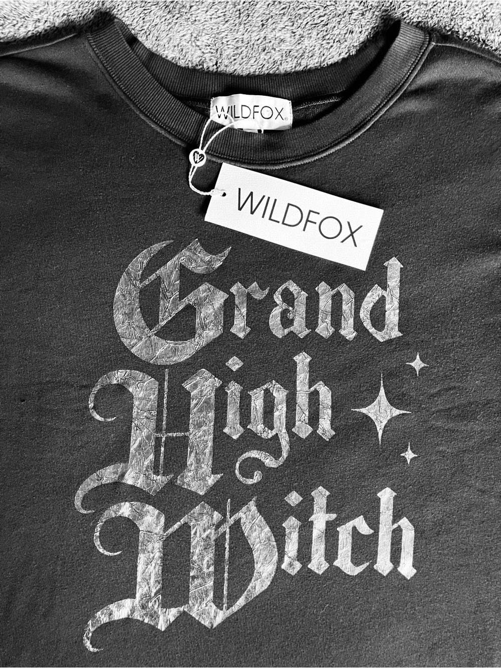NWT Wildfox Grand High Witch Daytrip Sweatshirt Vintage Black Sz. M #CO46C157